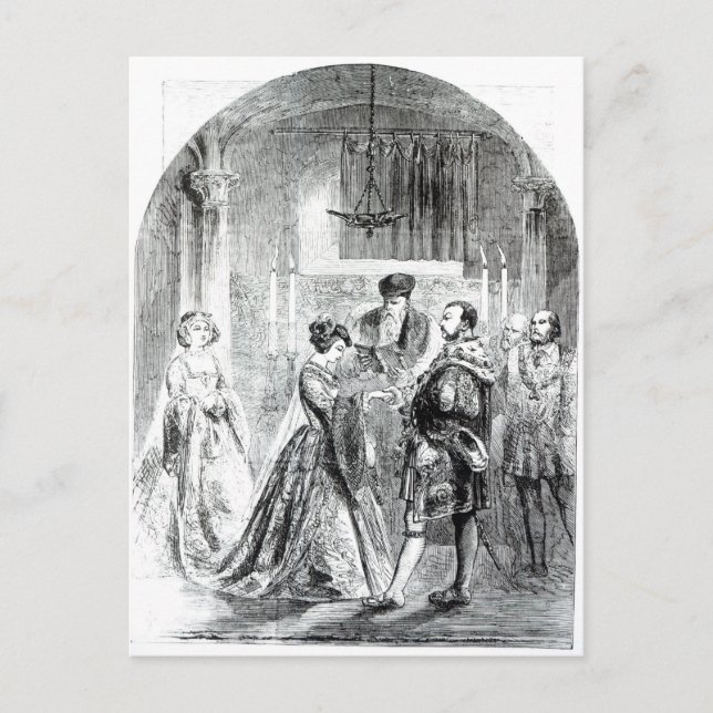 Carte Postale Le mariage privé d'Anne Boleyn (Devant)