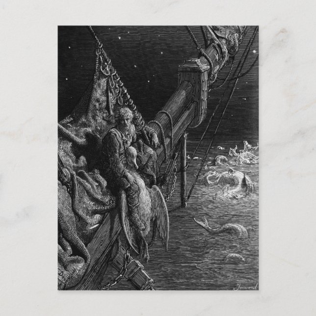 Carte Postale Le Mariner regarde les serpents de l'océan (Devant)