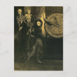 Carte Postale Le masque de la mort rouge par Odilon Redon