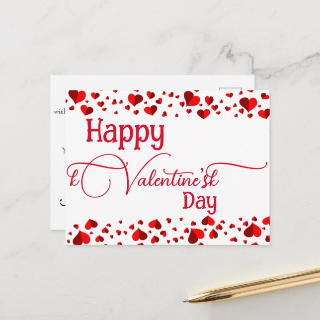 Carte Postale Le massage de la Saint Valentin (Devant/Arrière en situation)