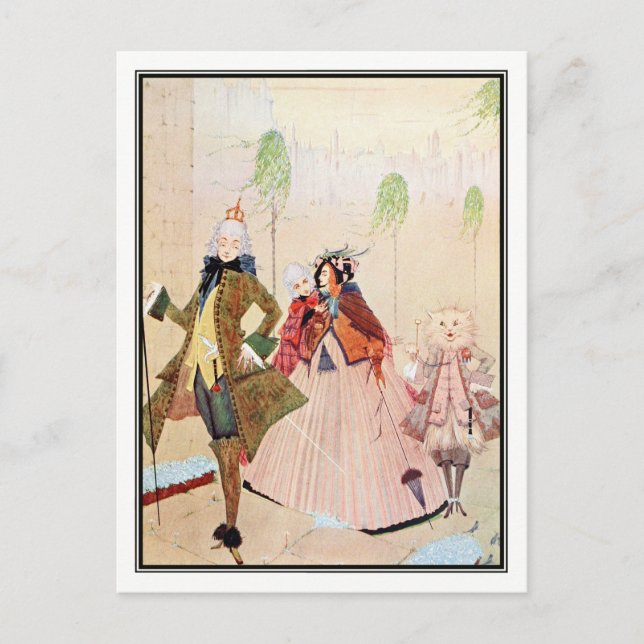 Carte Postale Le Master Cat de Harry Clarke (Devant)