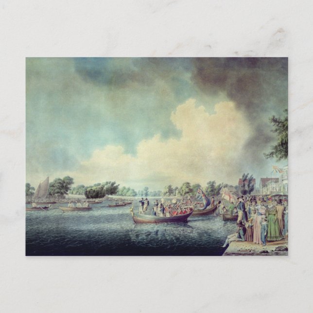 Carte Postale Le match d'aviron à Richmond (Devant)
