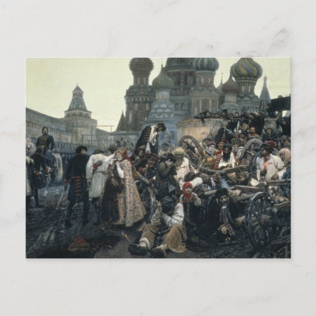 Carte Postale Le matin de l'exécution de la Streltsy (Devant)
