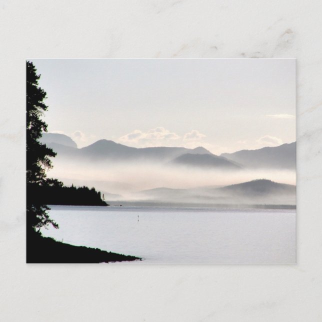 Carte Postale Le matin du lac Yellowstone (Devant)