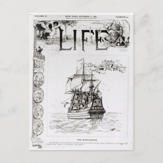 Carte Postale Le Mayflower, couverture de 'Life' (Devant)