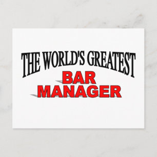 Carte Postale Le meilleur gestionnaire de bar du monde