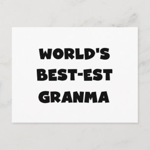 Carte Postale Le meilleur Granma noir et blanc du monde