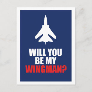 Carte Postale Le Meilleur Homme Sera-T-Il Mon Wingman ?