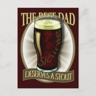 Carte Postale Le Meilleur Papa Mérite Un Stout