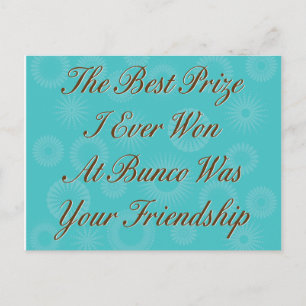 Carte Postale Le meilleur prix que j'ai jamais gagné à Bunco