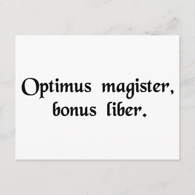 Carte Postale Le meilleur professeur est un bon livre. (Devant)