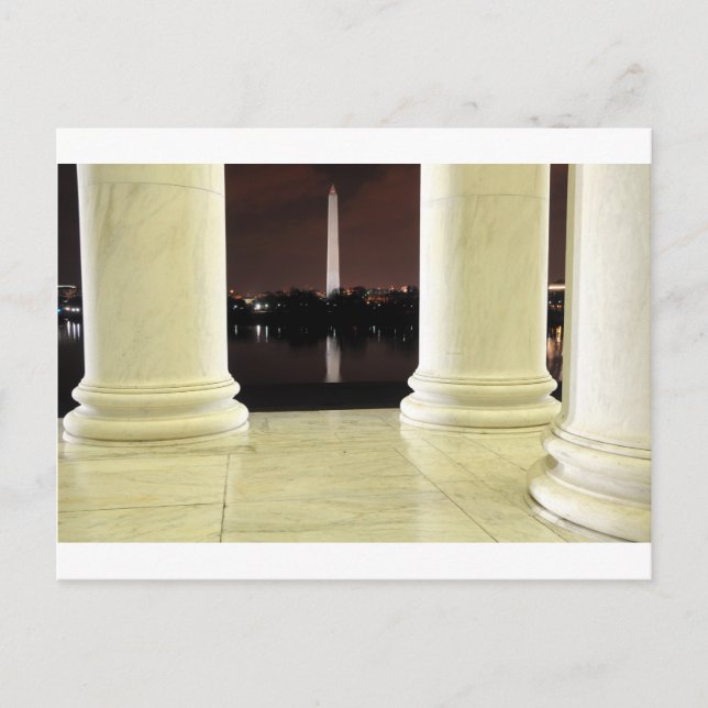 Carte Postale Le Mémorial Thomas Jefferson La Nuit (Devant)