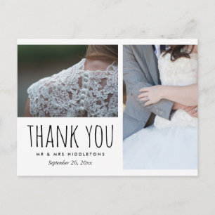 Carte Postale Le Merci mariage fantasque   Deux photos