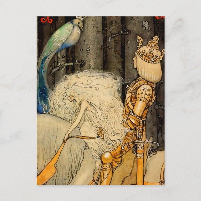 Carte Postale « Le Merle bleu » par John Bauer (Devant)