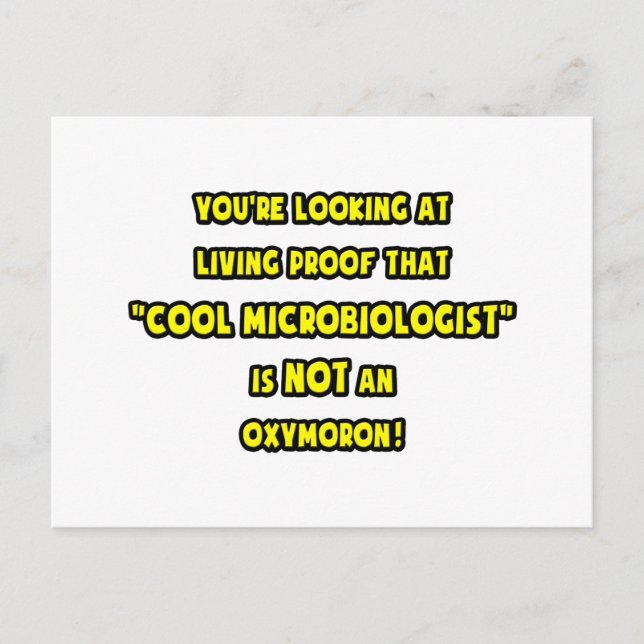 Carte Postale Le microbiologiste cool n'est pas un oxymoron (Devant)