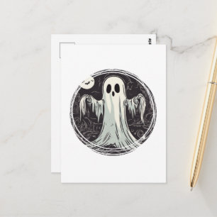Carte Postale Le mignon petit fantôme d'Halloween