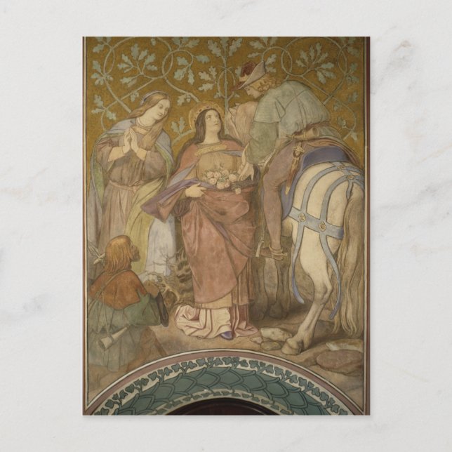 Carte Postale Le miracle Rose, vers 1855 (Devant)