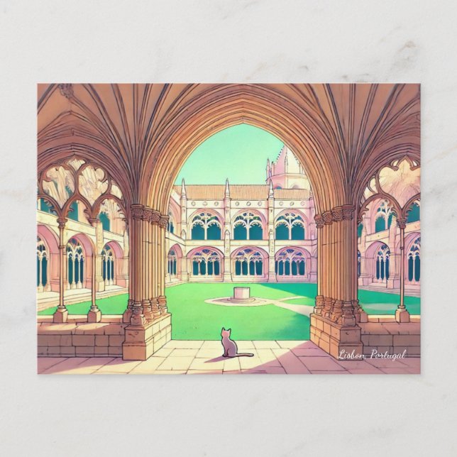 Carte Postale Le monastère de Lisbonne Portugal Jerónimos (Devant)