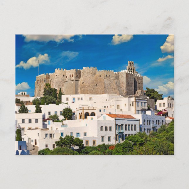 Carte Postale Le monastère de Saint-Jean à Patmos, Grèce (Devant)