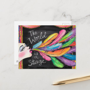 Carte Postale Le monde est une scène