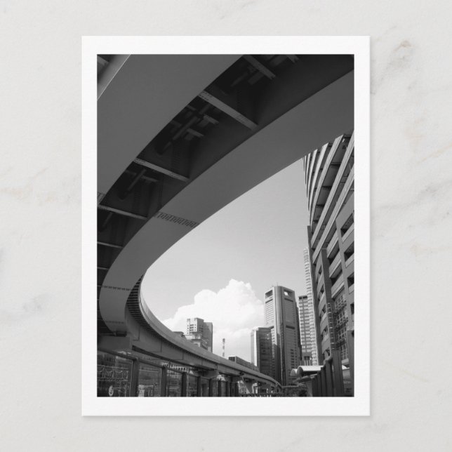 Carte Postale Le monorail de Tokyo (Devant)
