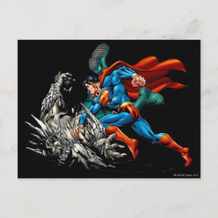 Carte Postale Le monstre de Superman Fights