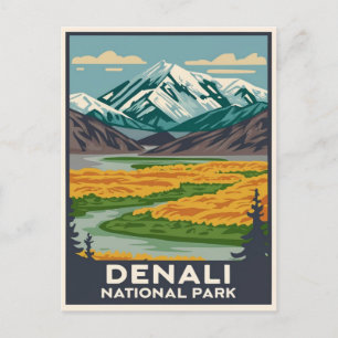 Carte Postale Le mont de l'Alaska du parc national Denali