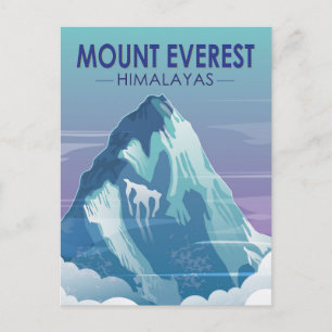 Carte Postale Le mont Everest Himalaya Vintage