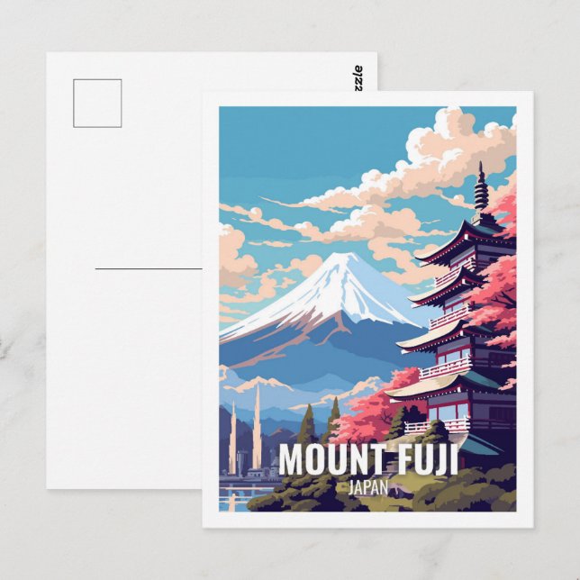 Carte Postale Le Mont Fuji Japon célèbres lieux de voyage (Devant / Derrière)