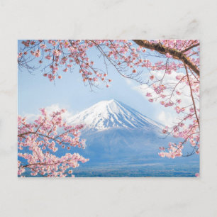 Carte Postale Le mont Fuji Lac Kawaguchiko Printemps Au Japo