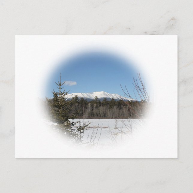 Carte Postale Le mont Katahdin en hiver (Devant)