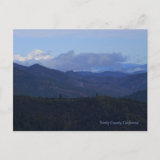 Carte Postale Le mont Shasta au-dessus des nuages... (Devant)