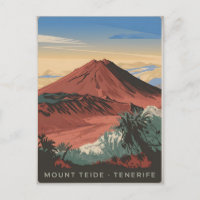 Le mont Teide Tenerife vintage