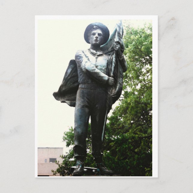 Carte Postale Le Monument de la Défense du Sud, Lac Charles, LA (Devant)
