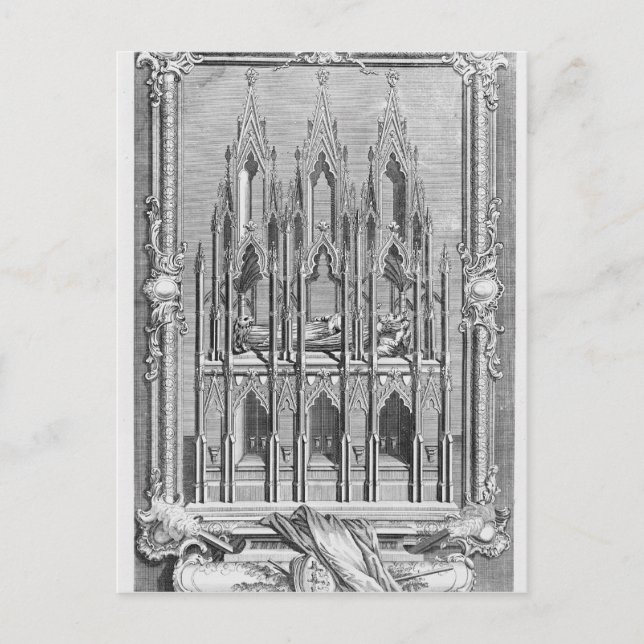 Carte Postale Le monument d'Edward II (Devant)