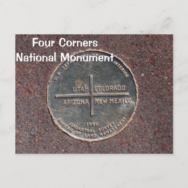 Carte Postale Le Monument National des Quatre Coins (Devant)