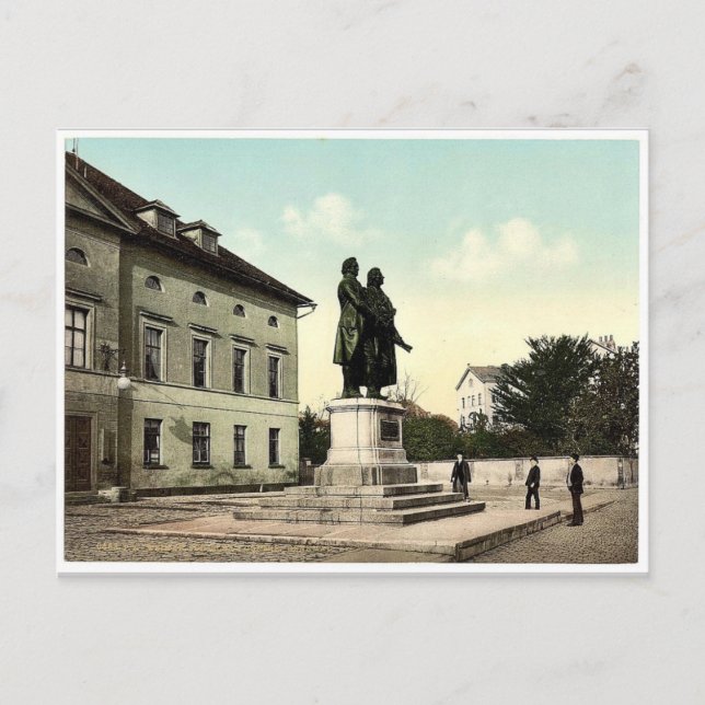 Carte Postale Le monument Schiller et Goethe, Weimar, Thuringe (Devant)