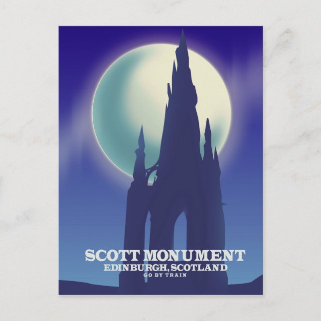 Carte Postale Le monument Scott, Édimbourg, Écosse (Devant)