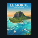 Carte Postale Le Morne Brabant, Le Morne, Black River<br><div class="desc">Le Morne Brabant est une montagne escarpée qui s'avance dans l'océan Indien au sud-ouest de l'île Maurice. C'est un site du patrimoine mondial de l'UNESCO,  historiquement utilisé comme refuge par les esclaves en fuite,  et il est entouré d'un lagon turquoise époustouflant.</div>