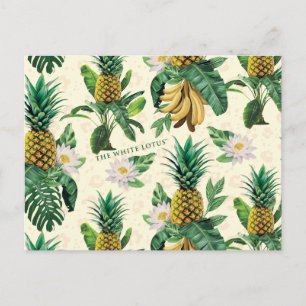Carte Postale Le Motif blanc Lotus Pineapple Paradise