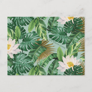 Carte Postale Le Motif blanc Lotus Tropical Canopy