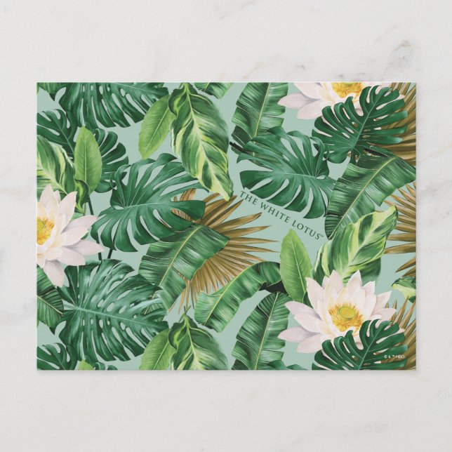 Carte Postale Le Motif blanc Lotus Tropical Canopy (Devant)