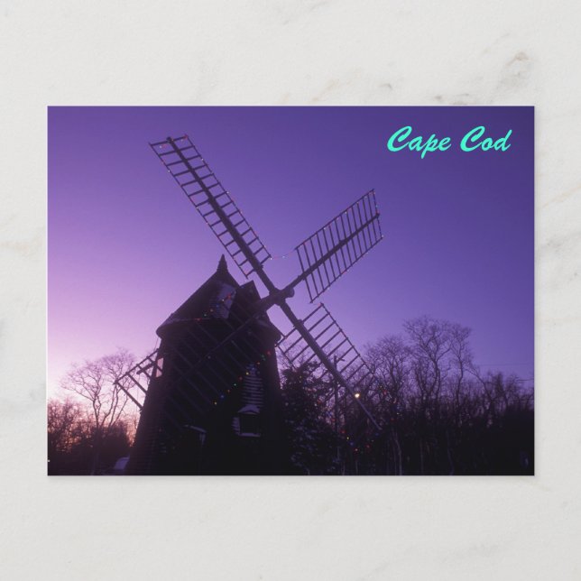 Carte Postale Le moulin à vent Cape Cod à Twilight (Devant)