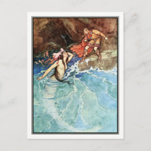 Carte Postale Le nain jaune par Warwick Goble