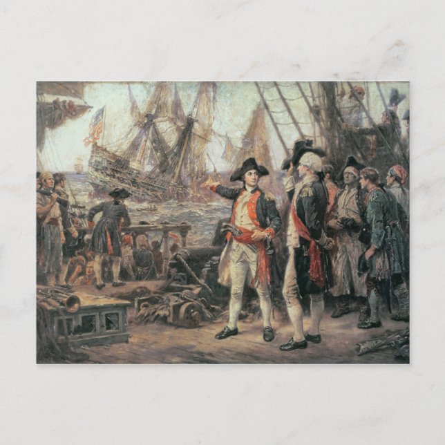 Carte Postale Le navire qui coula la Victoire, 1779 (Devant)