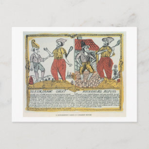 Carte Postale Le nez et le givre, russe, fin 18ème siècle