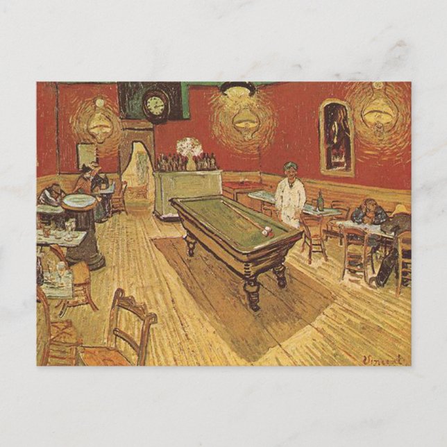 Carte Postale Le Night Café de Vincent van Gogh (Devant)