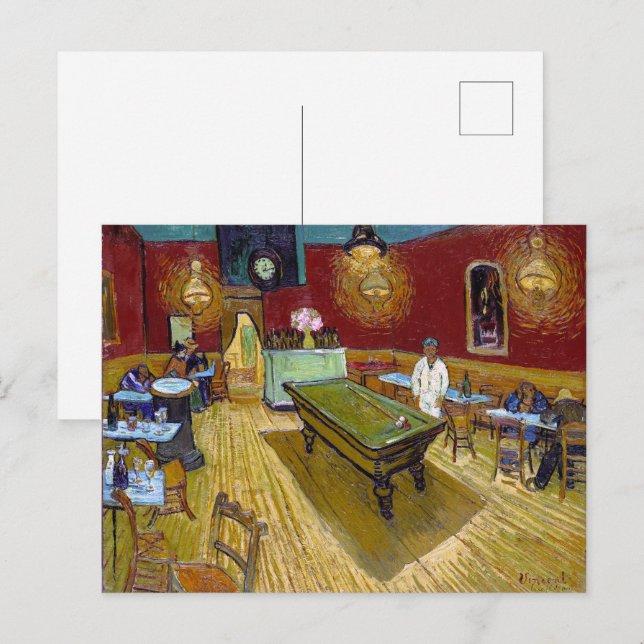 Carte Postale Le Night Cafe | Van Gogh | (Devant / Derrière)
