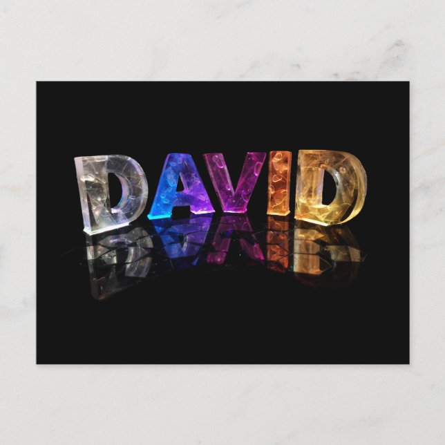 Carte Postale Le nom David en lumières 3D (photo) (Devant)