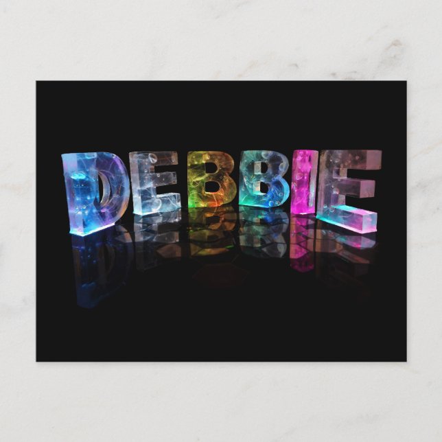 Carte Postale Le nom Debbie en lumières 3D (photo) (Devant)